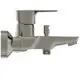 Armatur von Ideal Standard mit einem Hebel zur Wasserregulierung und einem Anschluss für Schläuche. Gepflegtes Design in silbernen Tönen.